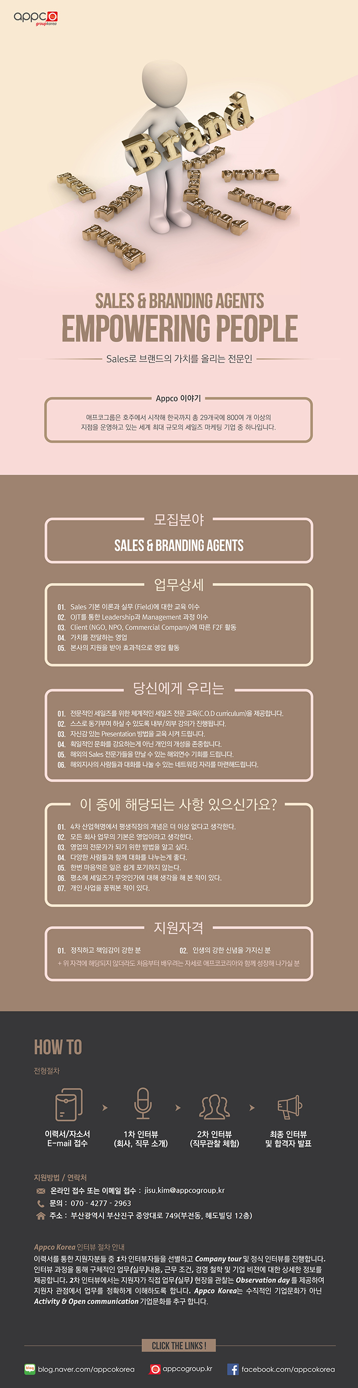 [외국계/부산지점] APPCO KOREA Sales & Branding Agents 모집
