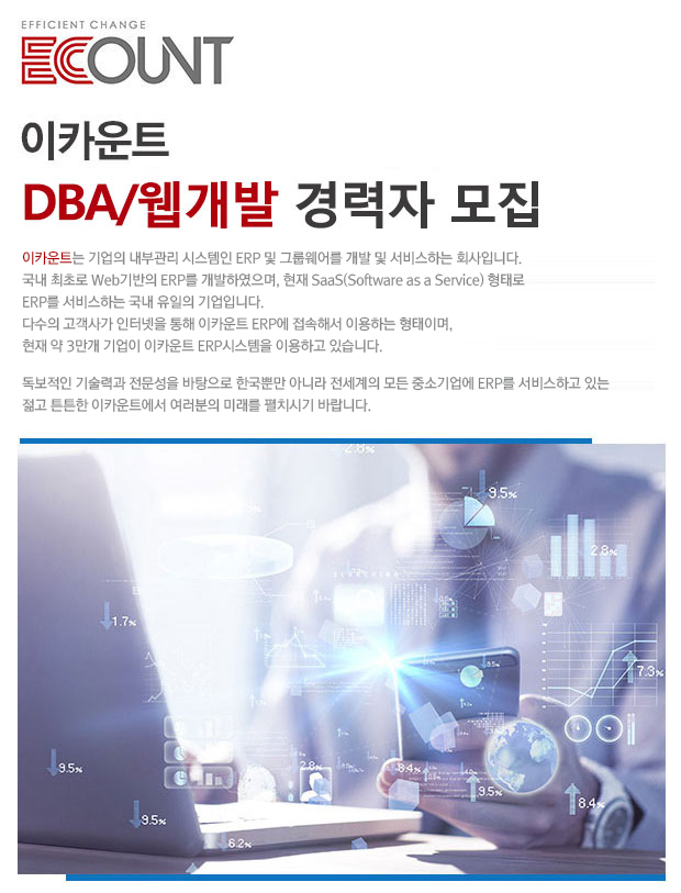 DBA/웹개발 경력자 모집