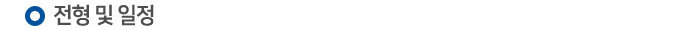 전형 및 일정