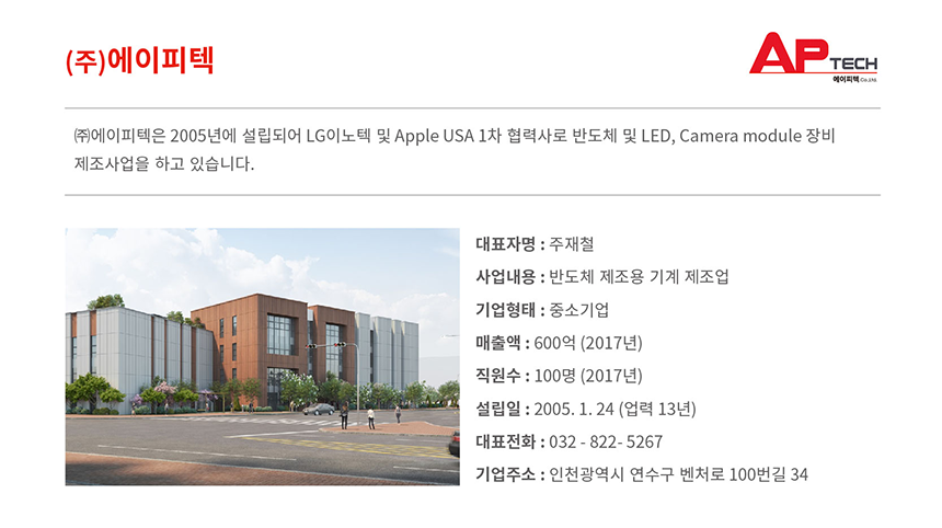 인천광역시 추천 우수 산업시설 채용 공고
