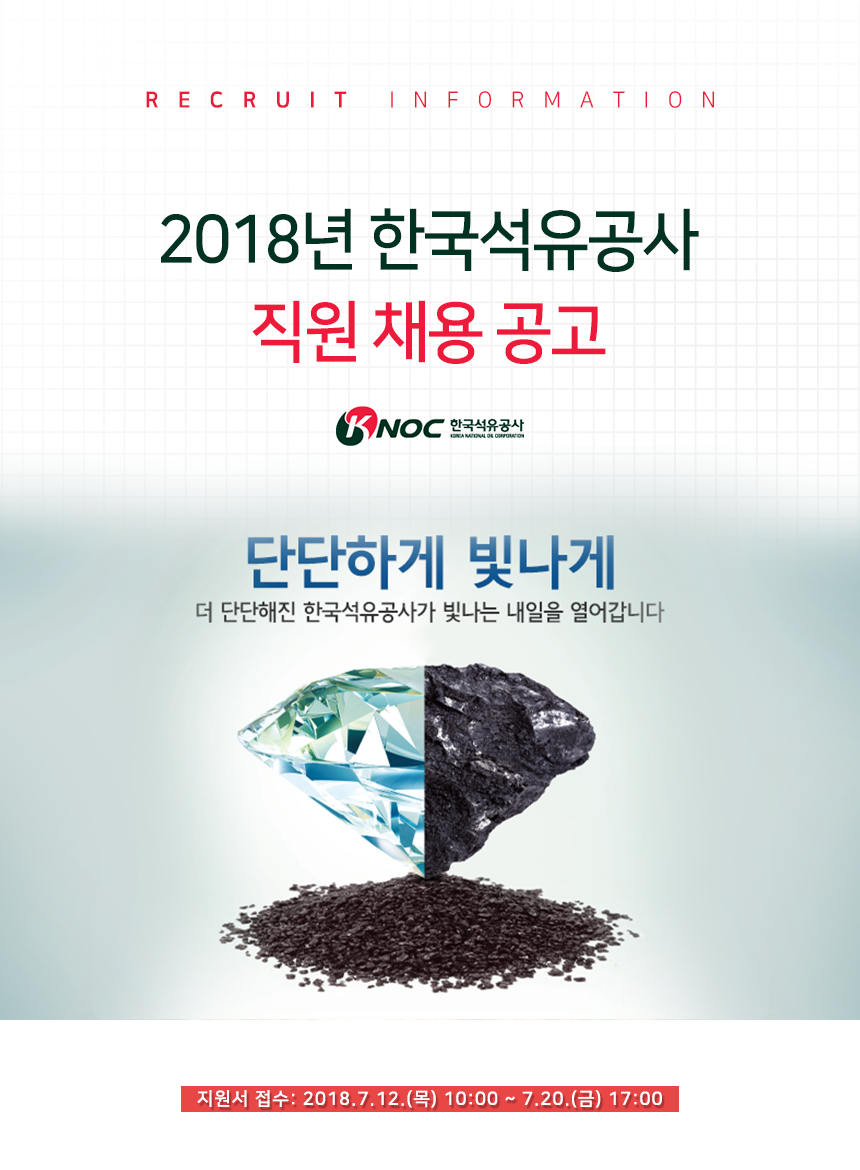 2018년 한국석유공사 직원 채용 공고