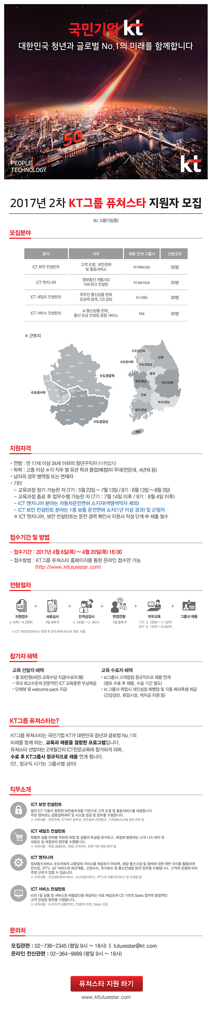 2017년 2차 KT그룹 퓨쳐스타 지원자 모집