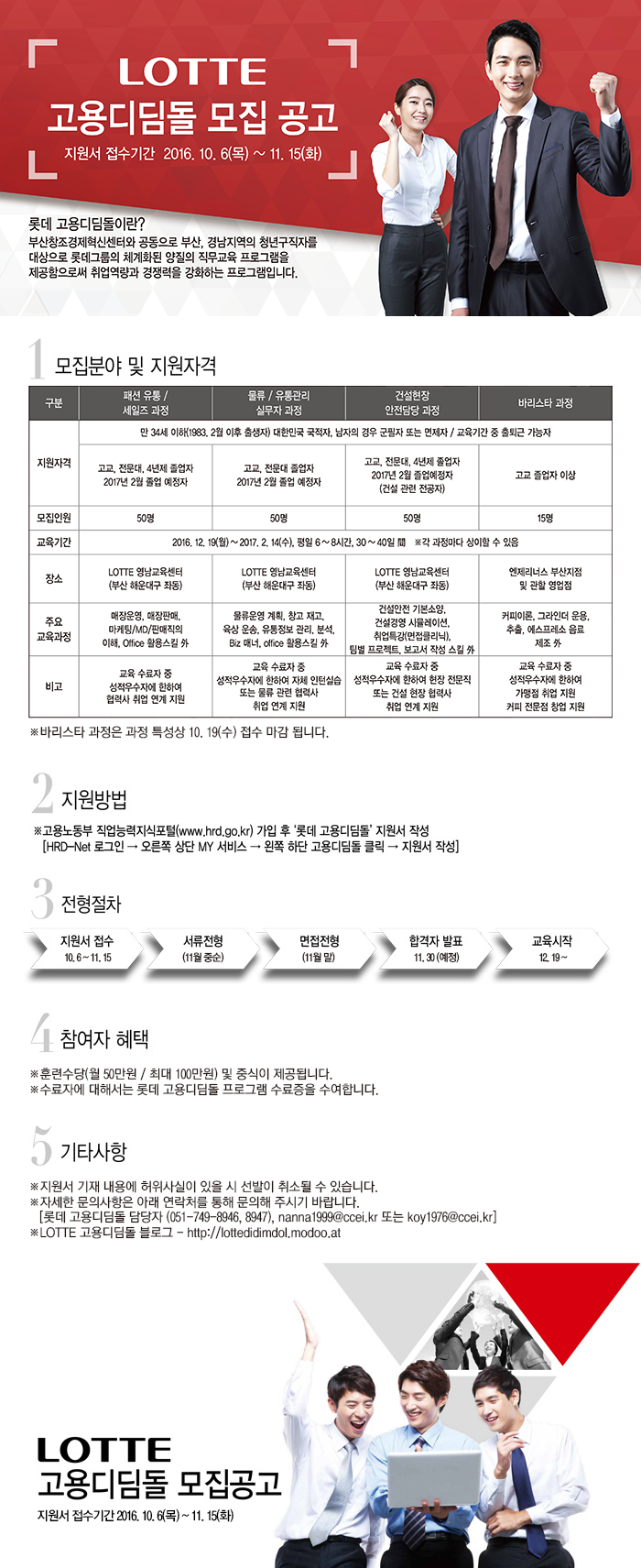 2016년 롯데 고용디딤돌 2기 모집