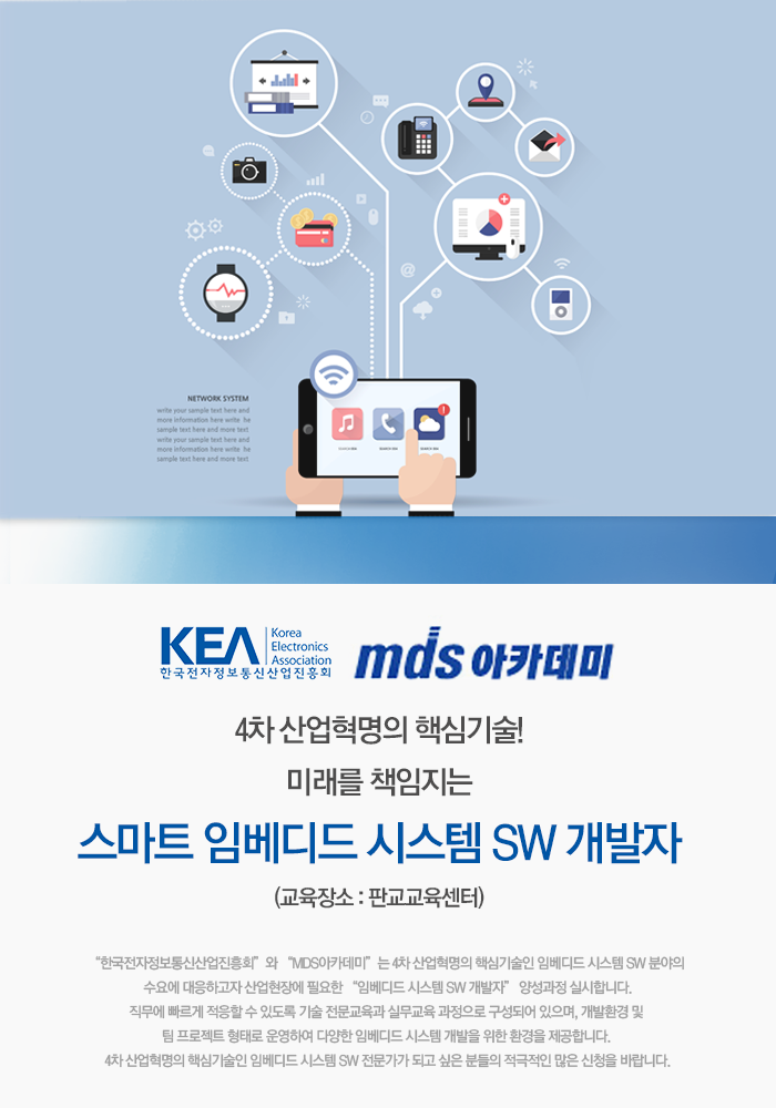 MDS¾ÆÄ«µ¥¹Ì 4Â÷ »ê¾÷Çõ¸íÀÇ Çٽɱâ¼ú! ½º¸¶Æ® ÀÓº£µðµå ½Ã½ºÅÛ SW °³¹ßÀÚ ±³À°»ý ¸ðÁý