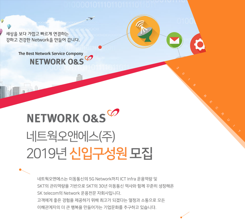 네트웍오앤에스 2019년 신입구성원 모집
