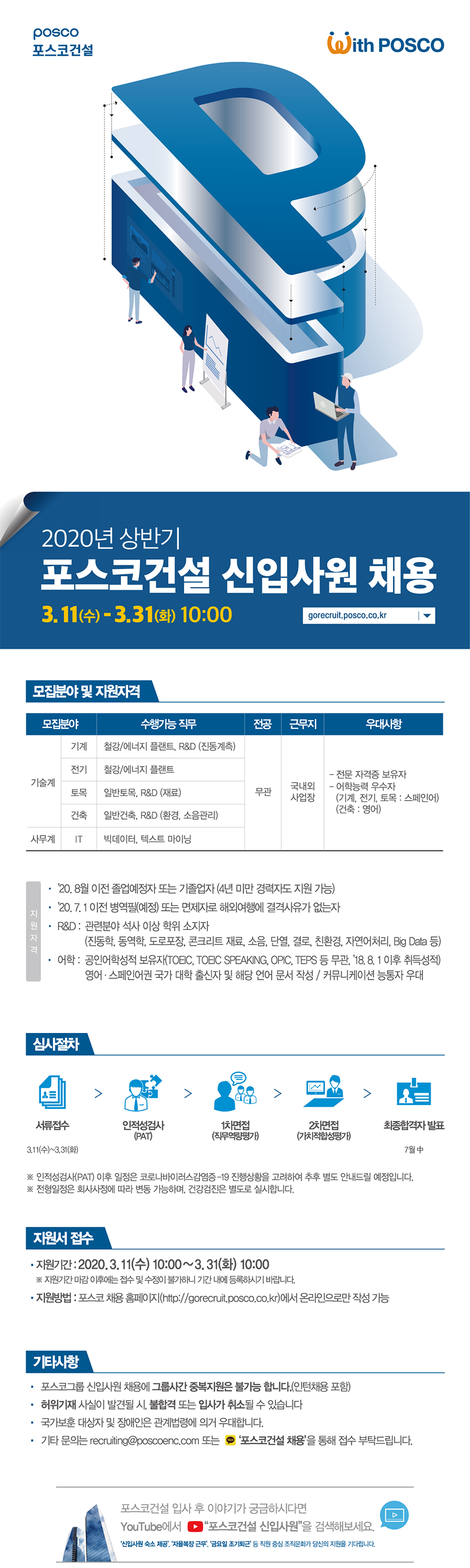 2020년 상반기 포스코 신입사원 채용