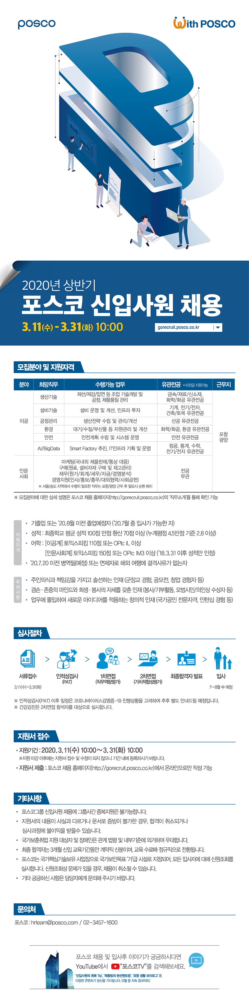 2020년 상반기 포스코 신입사원 채용