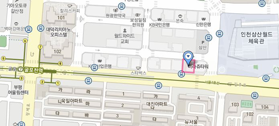 인천 센터 지도