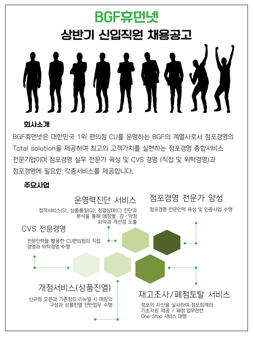 [(주)비지에프휴먼넷] [BGF휴먼넷] 점포지원팀 재고조사 신입사원 공고 - 사람인