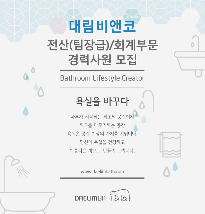 [대림비앤코(주)] 전산(팀장급)/회계부문 경력사원 모집 - 사람인
