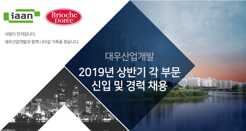 대우산업개발 2019년 상반기 각 부문 신입 및 경력 채용