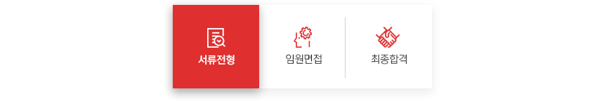 서류전형 - 면접전형 - 최종합격