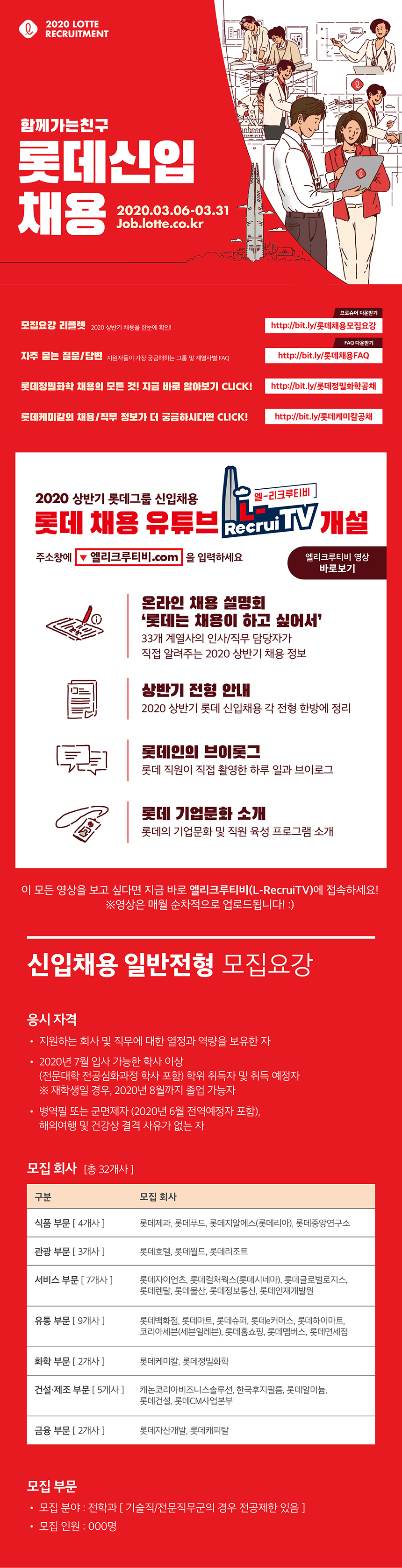 롯데그룹 2020 상반기 롯데 신입채용 