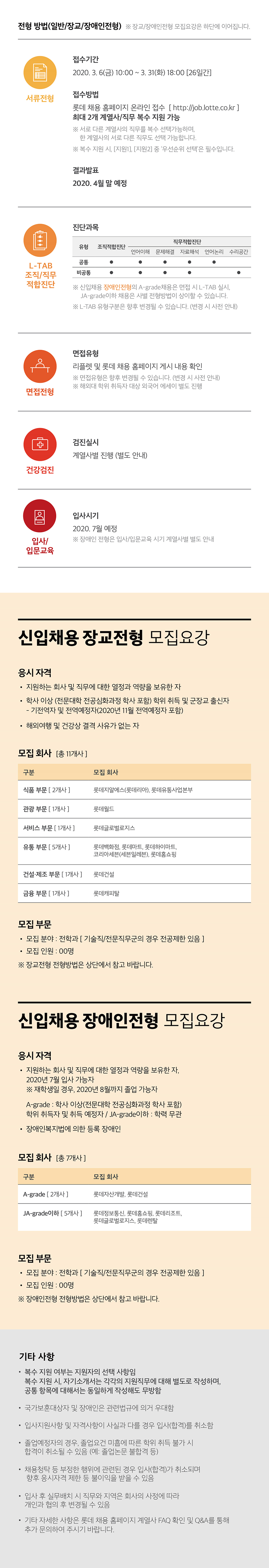 롯데그룹 2020 상반기 롯데 신입채용 
