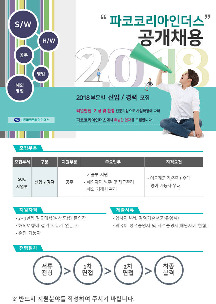 [(주)파코코리아인더스] (주)파코코리아인더스 공무 신입/경력 채용 - 사람인