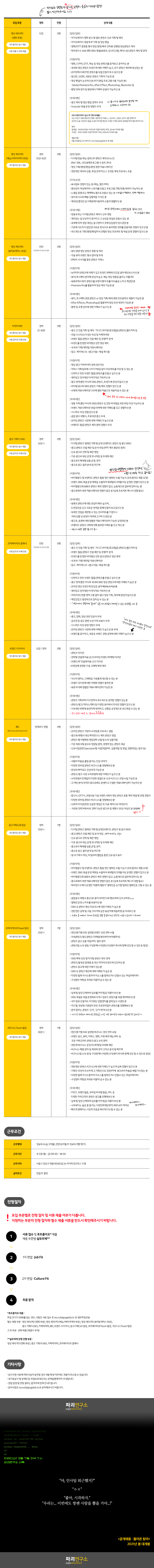 [카카오페이지 자회사]파괴연구소 공채(비즈니스/콘텐츠전부문 채용)