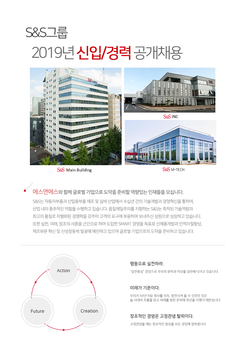 [에스앤에스아이앤씨(주)] 2019년 S&S그룹 신입/경력 공개채용 - 사람인