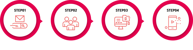 서류전형 > 02 면접진행 (2~4차) > 03 최종심사 > 04 최종합격