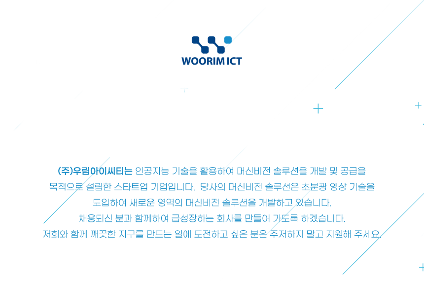 [(주)우림아이씨티] AI 머신비전 데이터 엔지니어 모집 - 사람인